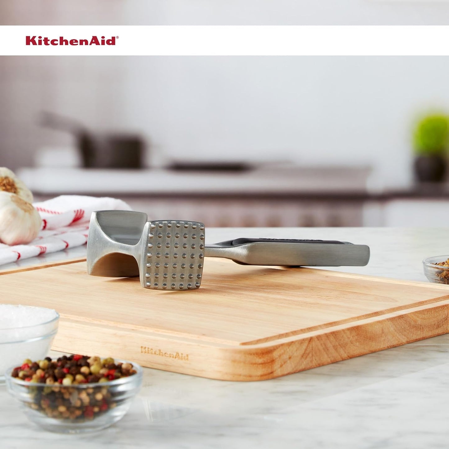 Multi-Sided Gourmet Meat Tenderizer Tool – Black, One Size