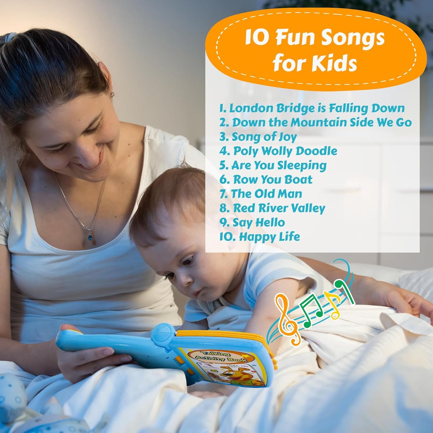 Interactive Talking Activity Book – Sound Learning for Toddlers Ages 2+