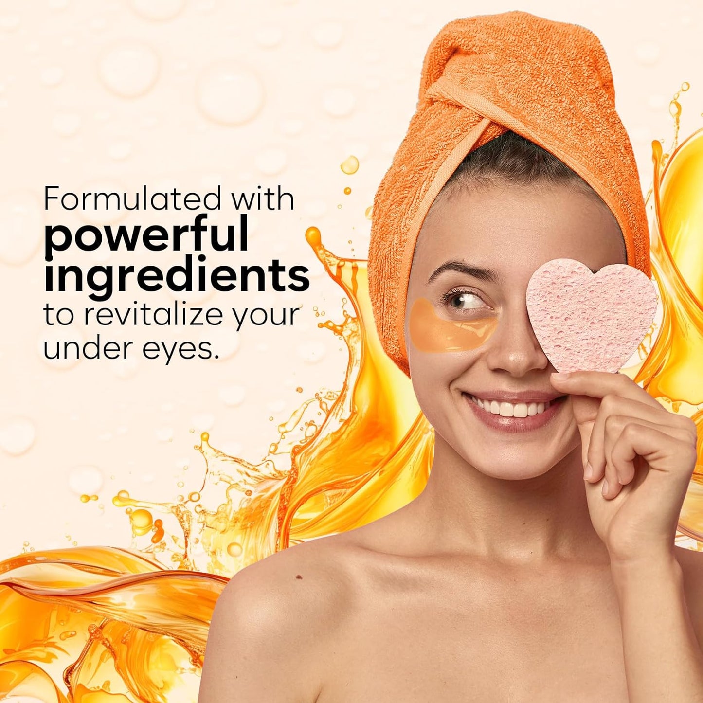 Vitamin C & Caffeine Under Eye Patches – 30 Pairs for Dark Circles & Puffiness