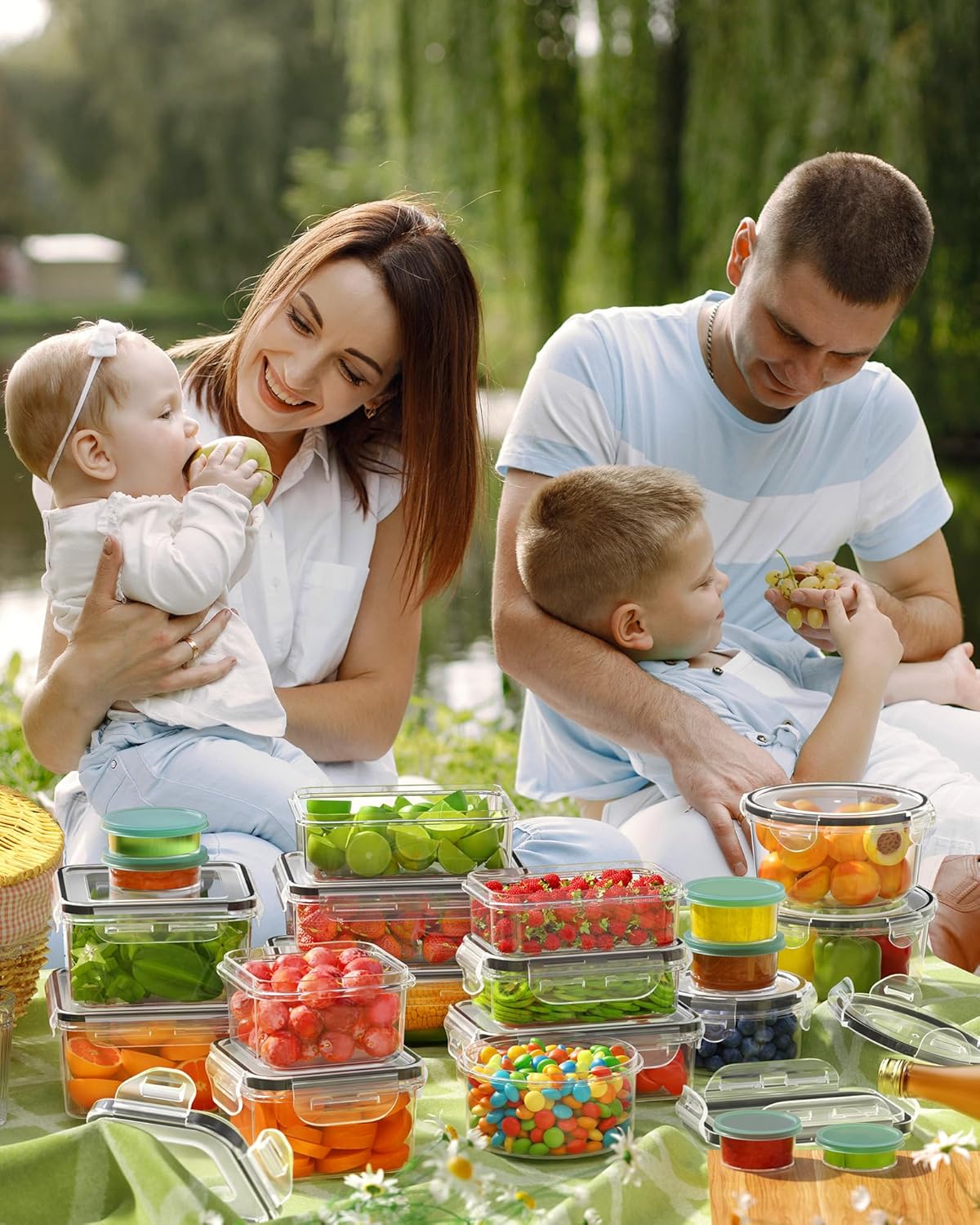 40-Piece BPA-Free Food Storage Container Set – Leak-Proof Kitchen Organizer with Labels & Pen