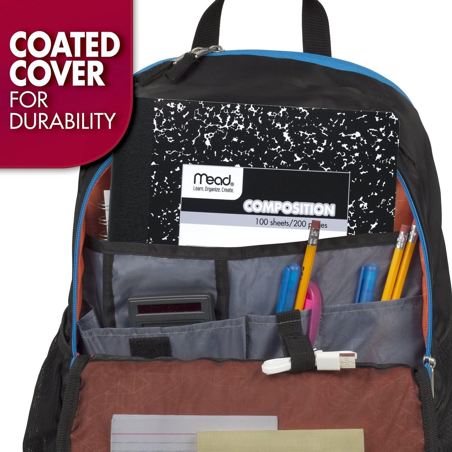 Wide Ruled Composition Notebooks – 3 Pack Black Marble, 100 Sheets Each, 7.5" x 9.75"