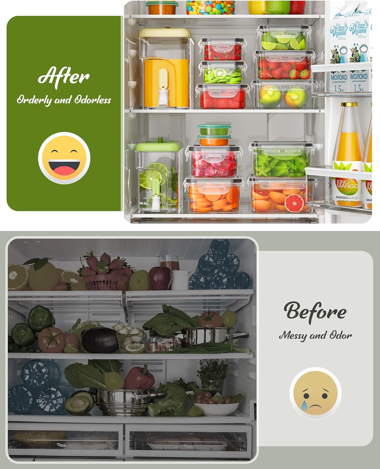 40-Piece BPA-Free Food Storage Container Set – Leak-Proof Kitchen Organizer with Labels & Pen