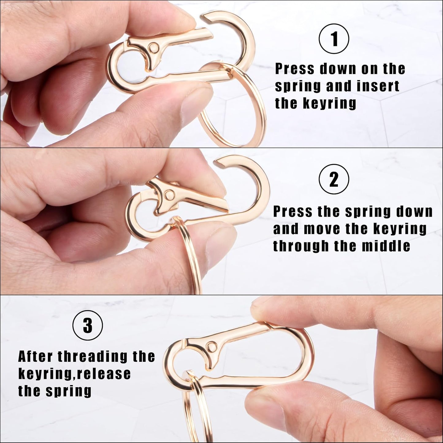 Metal Keychain Clip Holder – Durable Key Ring Organizer for Car, Home & Office Keys (Unisex Design)