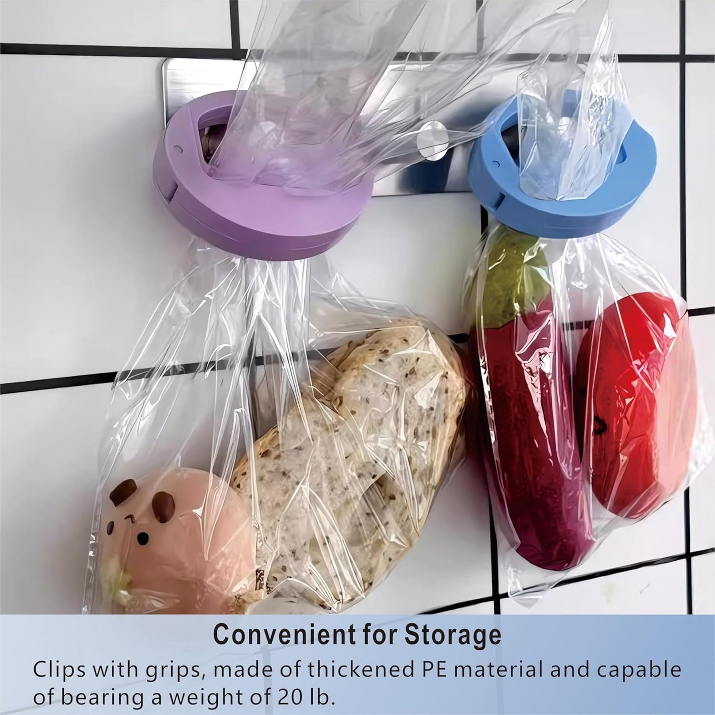 4-Pack Heavy Duty Bag Clips – Reusable Food Sealing Clips for Chips, Snacks, Bread & Pet Food (Blue)
