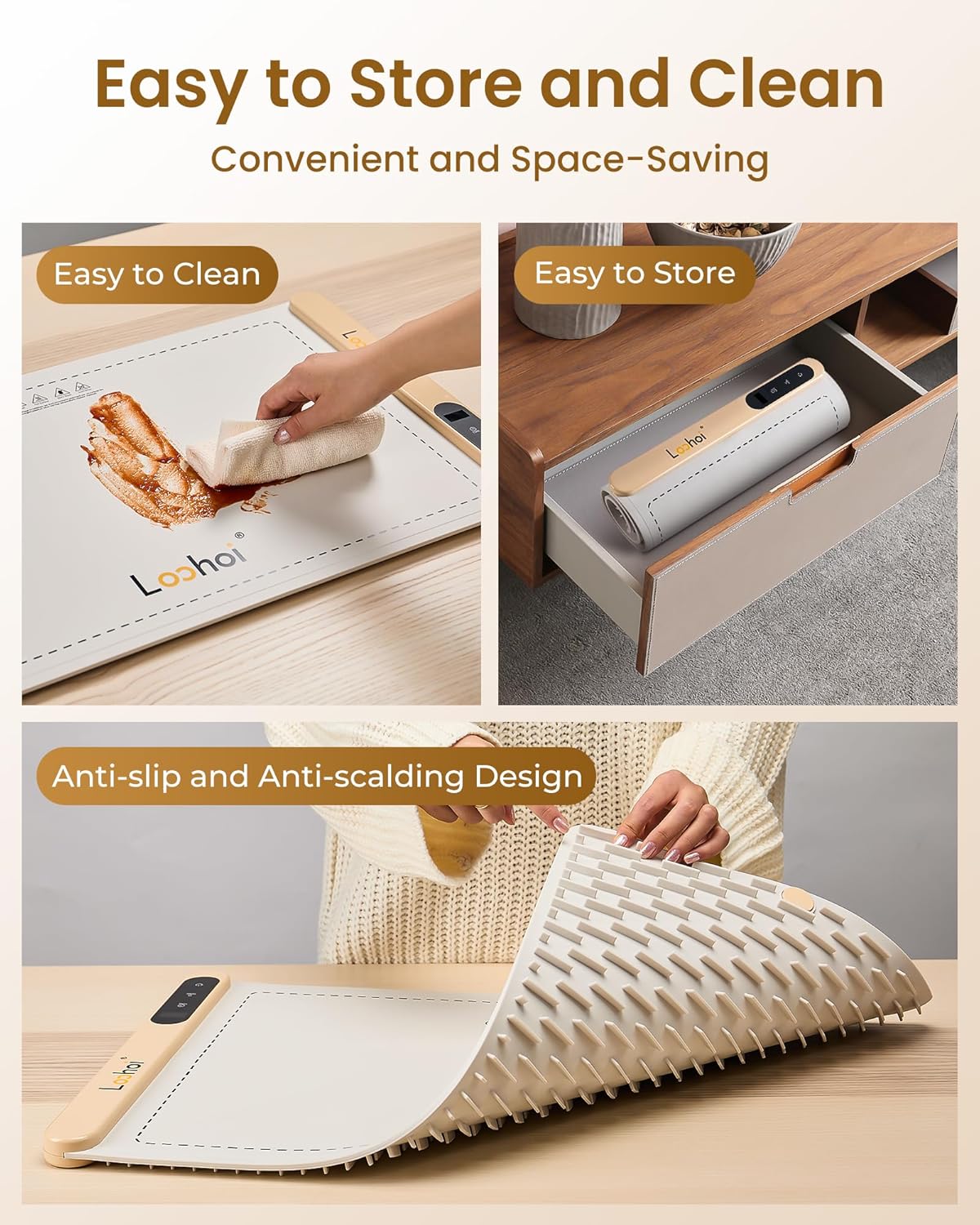 Full-Surface Electric Warming Mat – Adjustable Heat Silicone Tray for Parties & Everyday Use