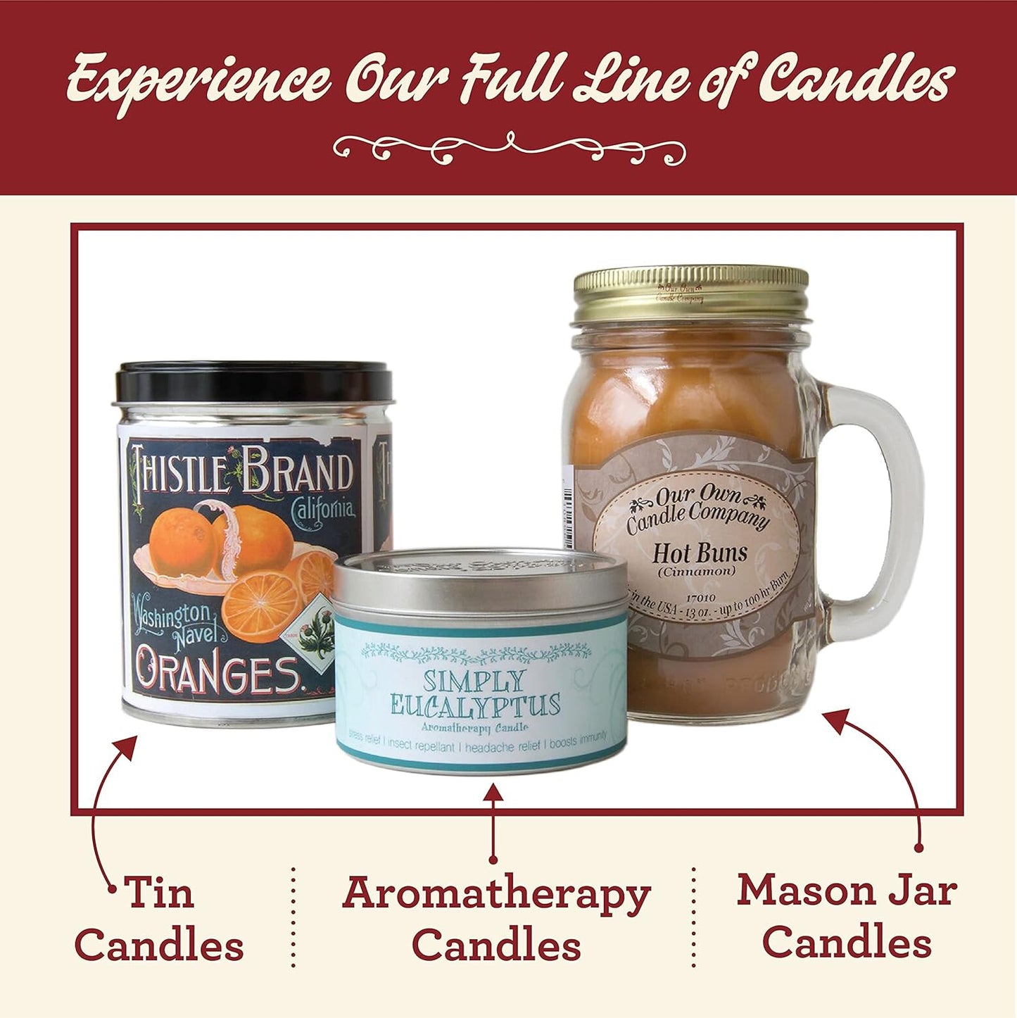 Strawberries & Cream Scented Mason Jar Candle – 100-Hour Burn, 13 oz