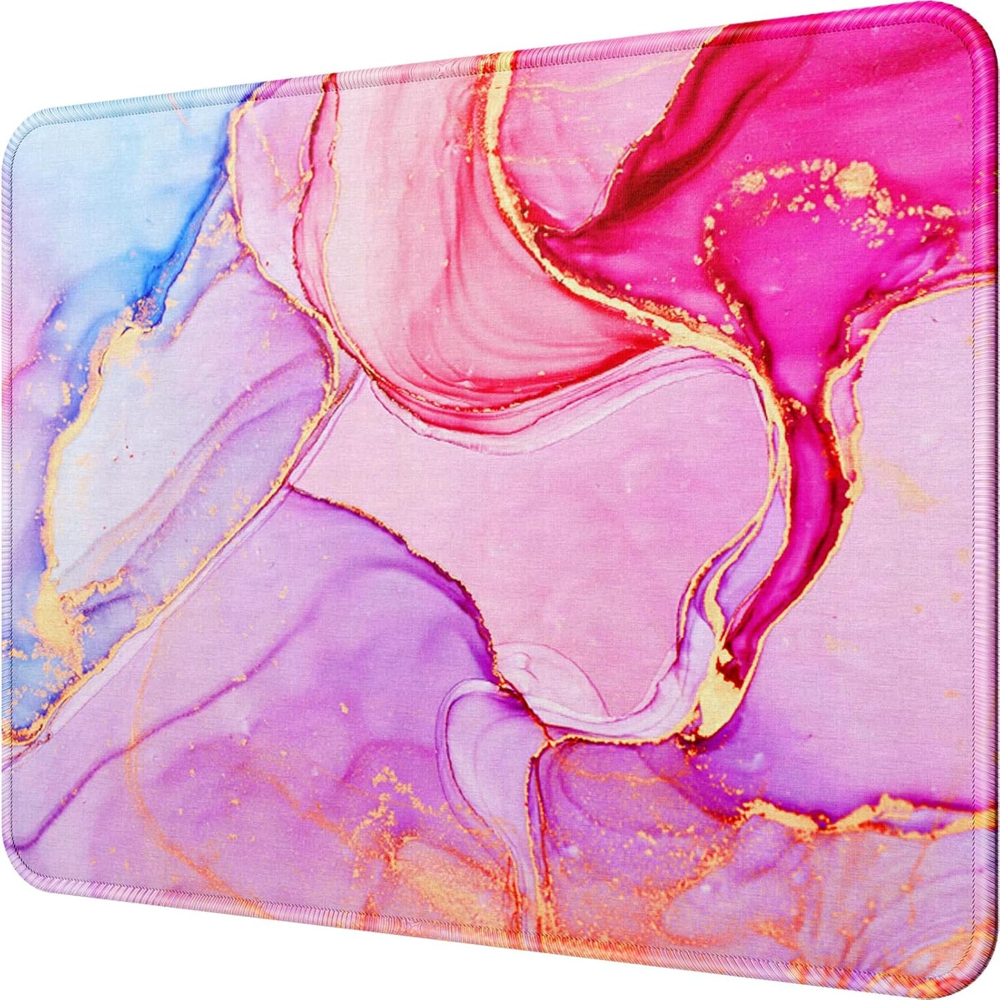 Premium XL Mouse Pad – 30% Larger Waterproof Gaming & Office Mat with Anti-Fray Edges, Blue Waves