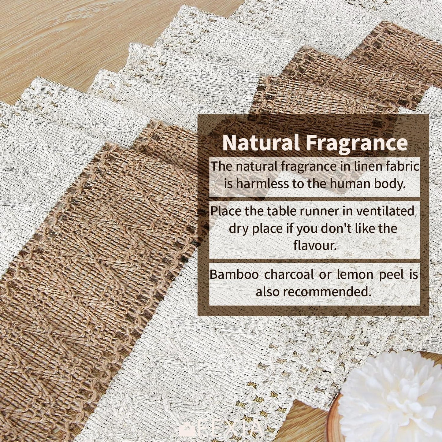 Boho Macrame Table Runner – 72" Rustic Farmhouse Burlap with Tassels