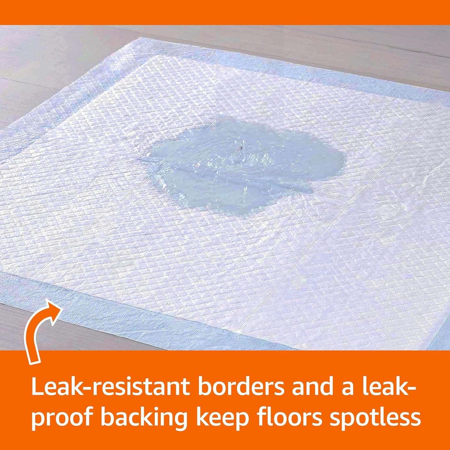 Basics 5-Layer Puppy Pee Pads – Leak-Proof, Super Absorbent Training Pads (100 Count, 22x22”)