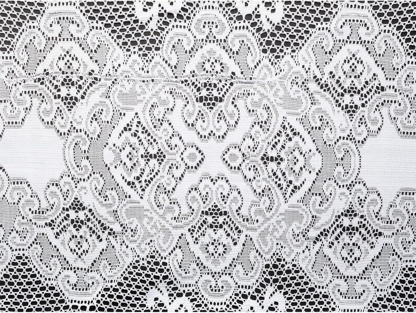 White Lace Tablecloth – 54x72" Vintage Rectangular Table Cover for Weddings, Baby Showers, Tea Parties & Home Decor