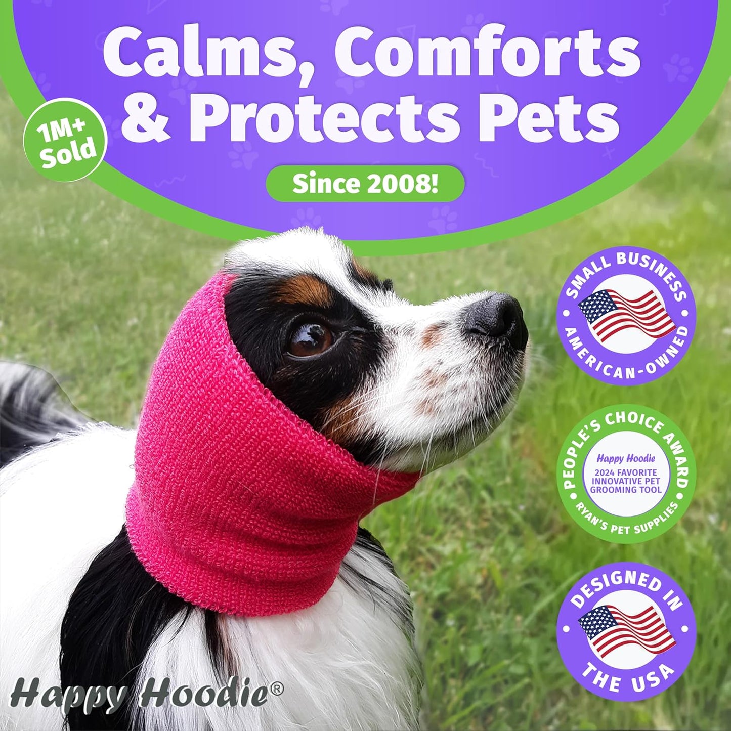 Happy Hoodie Calming Band for Dogs & Cats – 2 Pack (Small + Large)