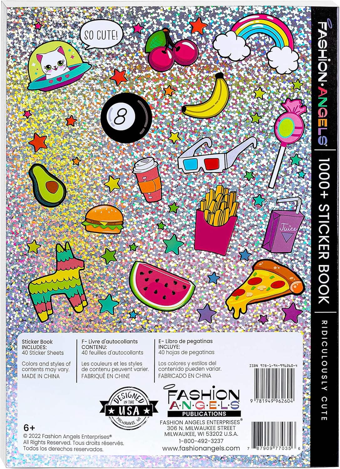 1000+ Cute Stickers for Kids – 40-Page Fun Craft Sticker Book for Ages 6+