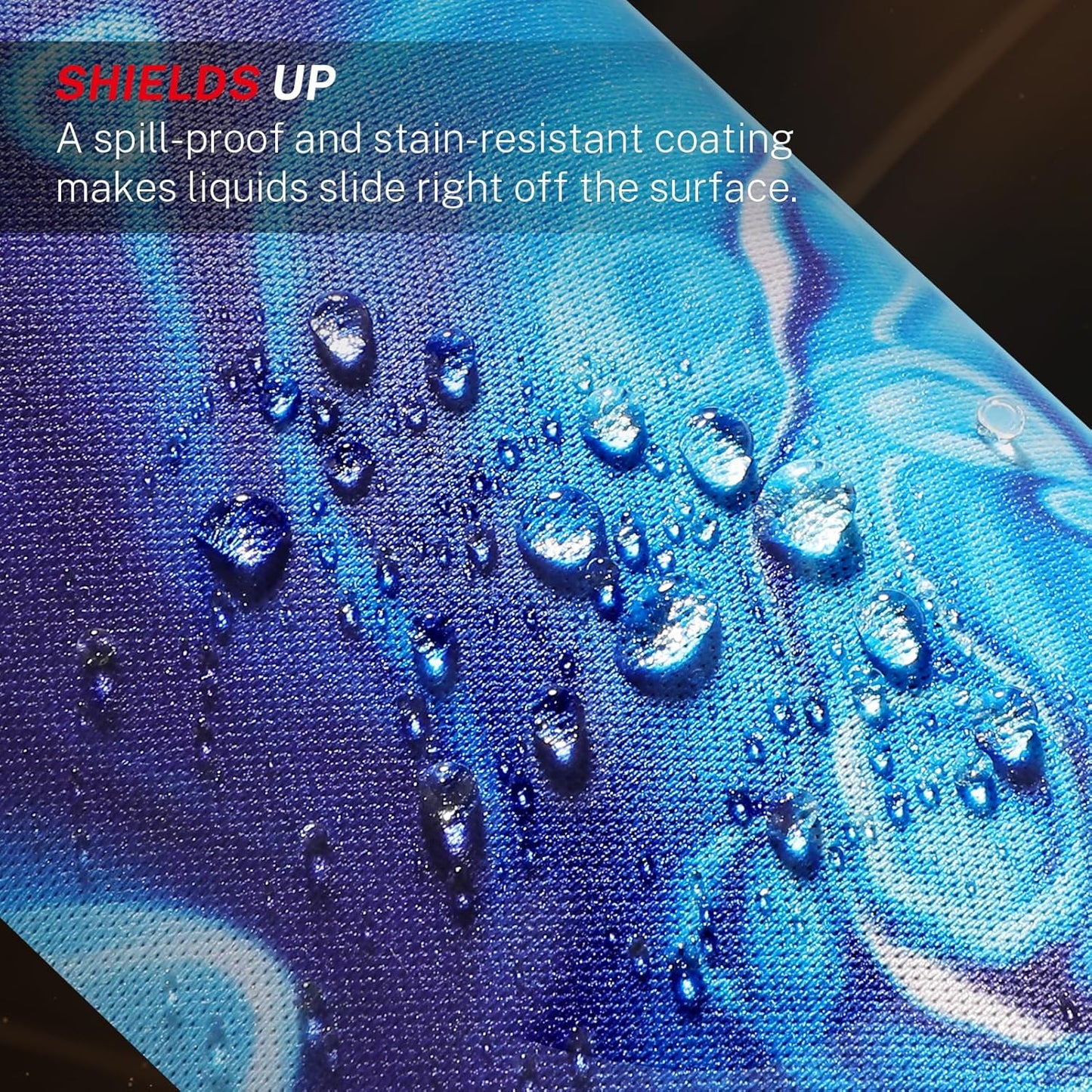 Premium XL Mouse Pad – 30% Larger Waterproof Gaming & Office Mat with Anti-Fray Edges, Blue Waves