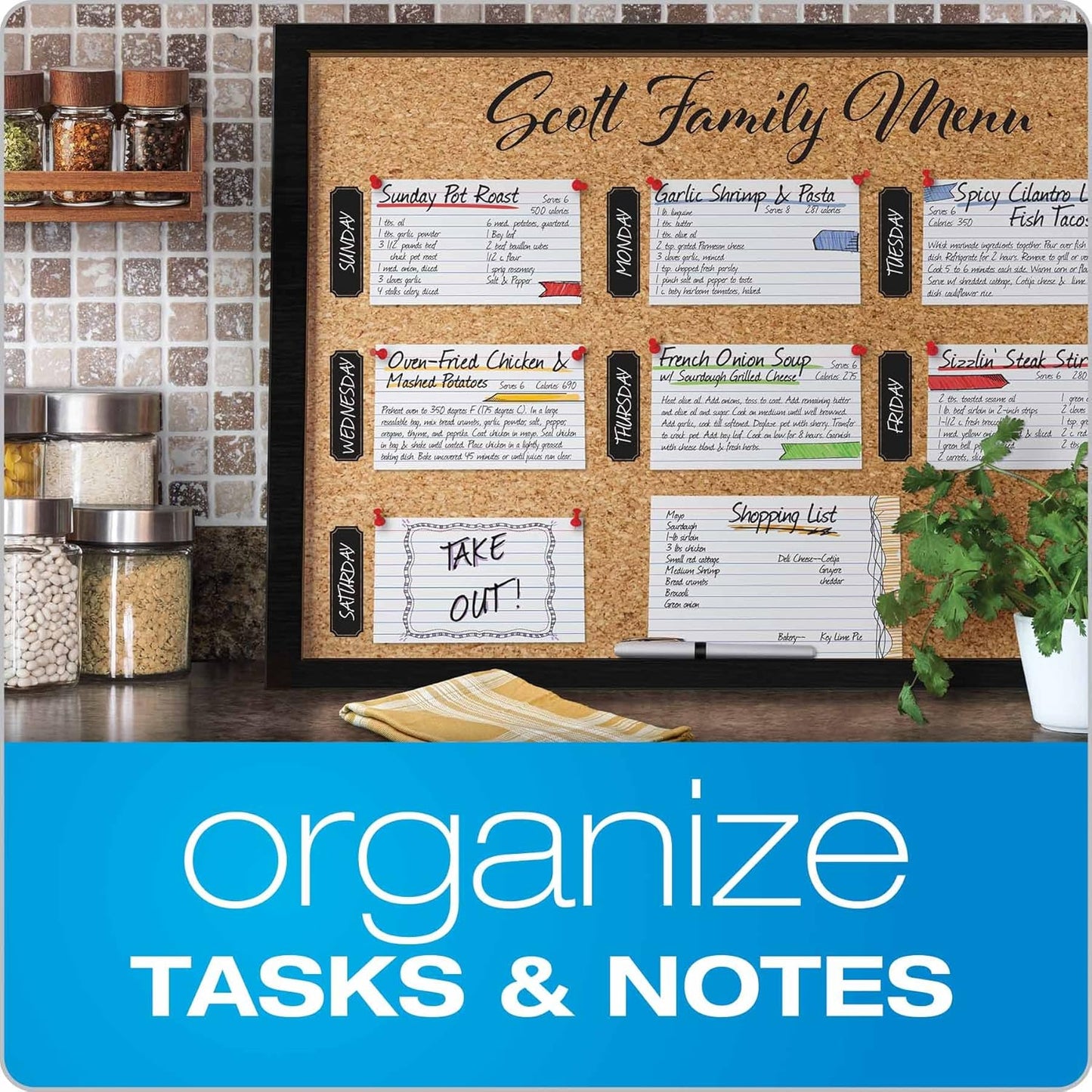 3x5 Ruled Index Cards – 1,000 Pack (10x100) White Writing Cards for Study, Notes & Organization