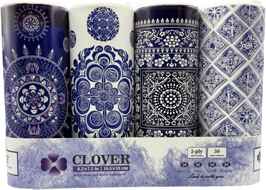 Car Tissues with Lotion, Car Tissues Holder for Car, 4 Packs Car Tissue Cylinder for Car Cup Holder, Facial Tissues Tube Box, Travel Tissues