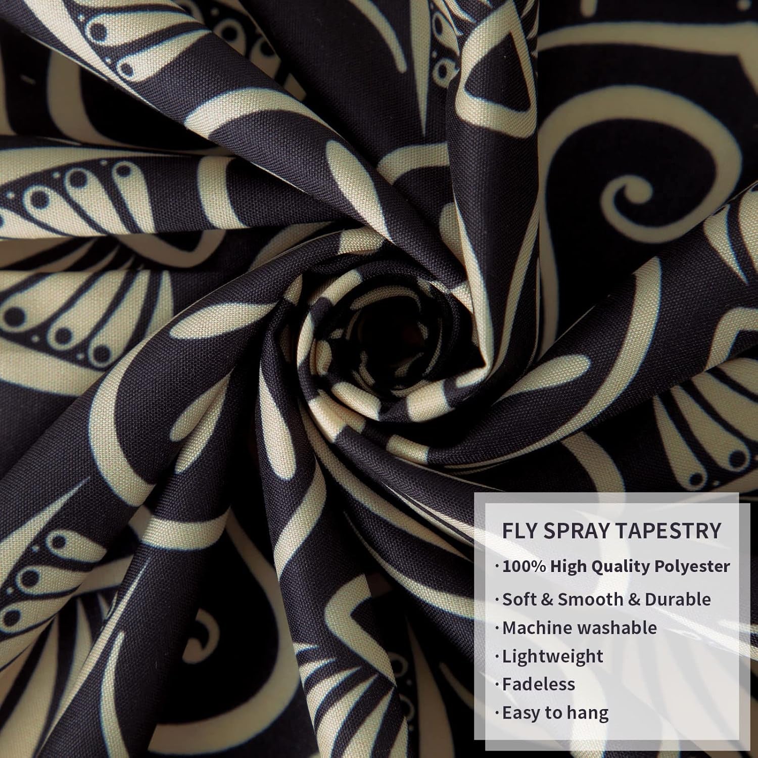 Black Golden Mandala Tapestry Astrology Space Wall Hanging Tapestries Wall Tapestrys Large Aesthetic Hippie Wall Decor Bohemian Wall Art Boho Home Talestry for Bedroom,Living Room,Ceiling