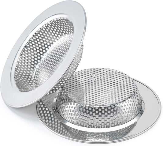 2-Pack Kitchen Sink Strainer – Upgraded Double-Layer Drain Basket, 4.5" Stainless Steel Design