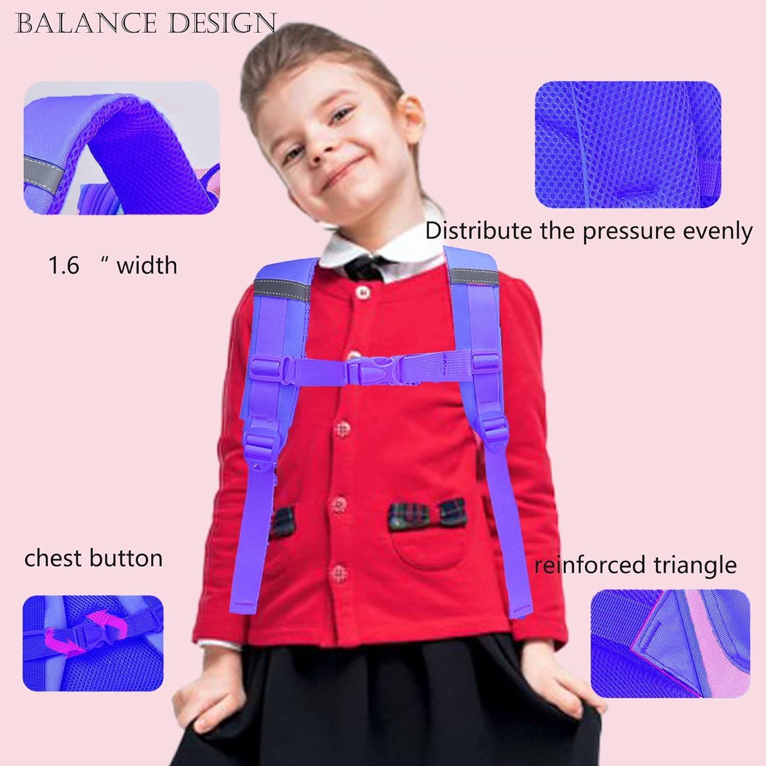 15" Kids Backpack for Girls – Preschool & Kindergarten School Bag for Ages 4–6