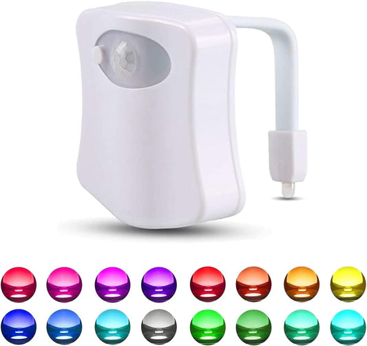 Motion Sensor LED Toilet Night Light – 16-Color Changing, UV Sterilizing, Motion & Slap Activated Commode Light
