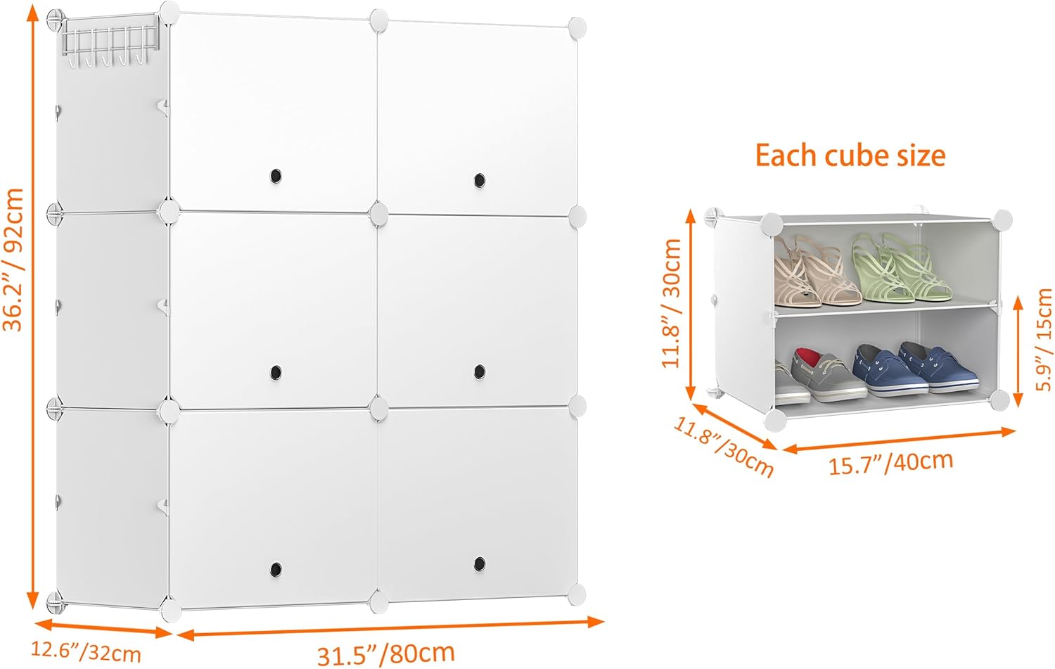 HOMIDEC 6-Tier Shoe Rack – 24 Pair Plastic Shoe Organizer Cabinet for Closet & Entryway