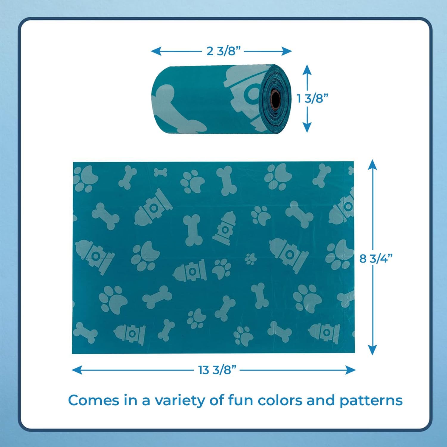 Dog Poop Bags for Waste – 150 Count Leak-Proof & Tear-Resistant Doggy Bags in Assorted Colors