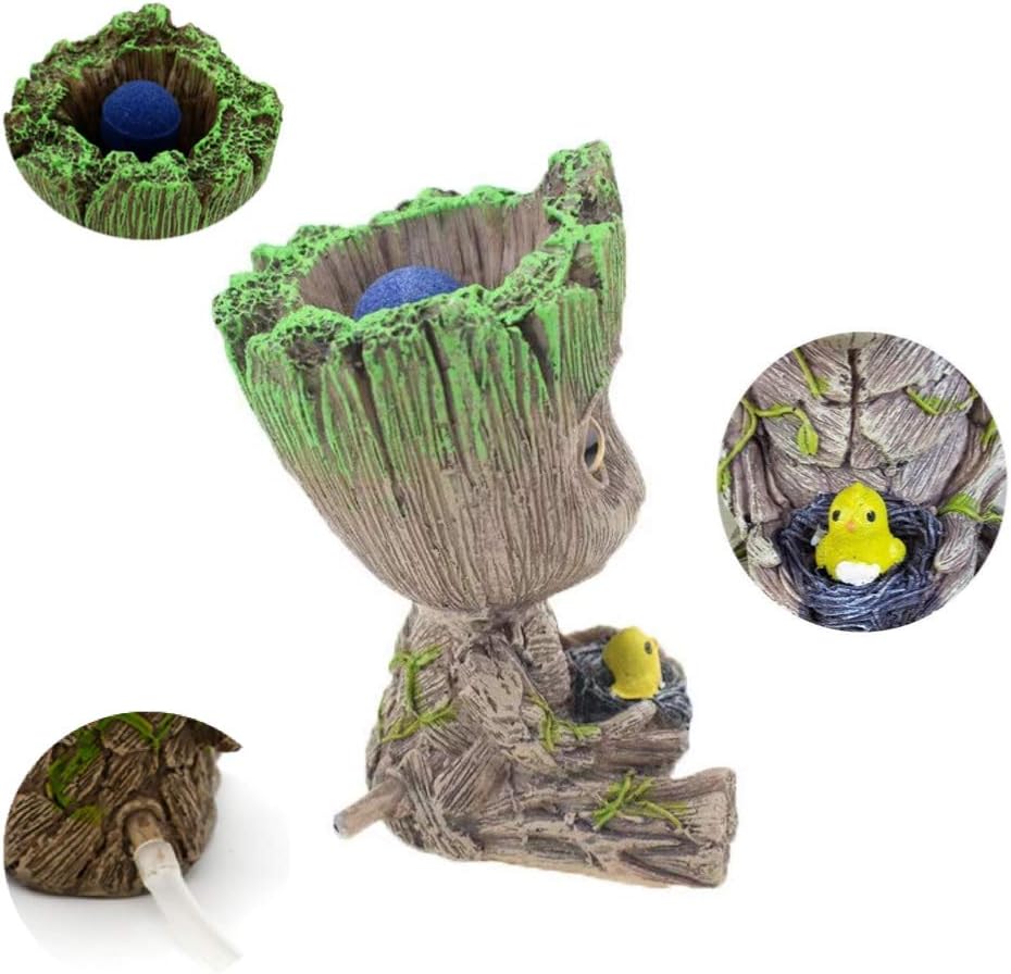 Aquarium Groot Air Bubbler – Decorative Air Stone Set for Fish Tanks
