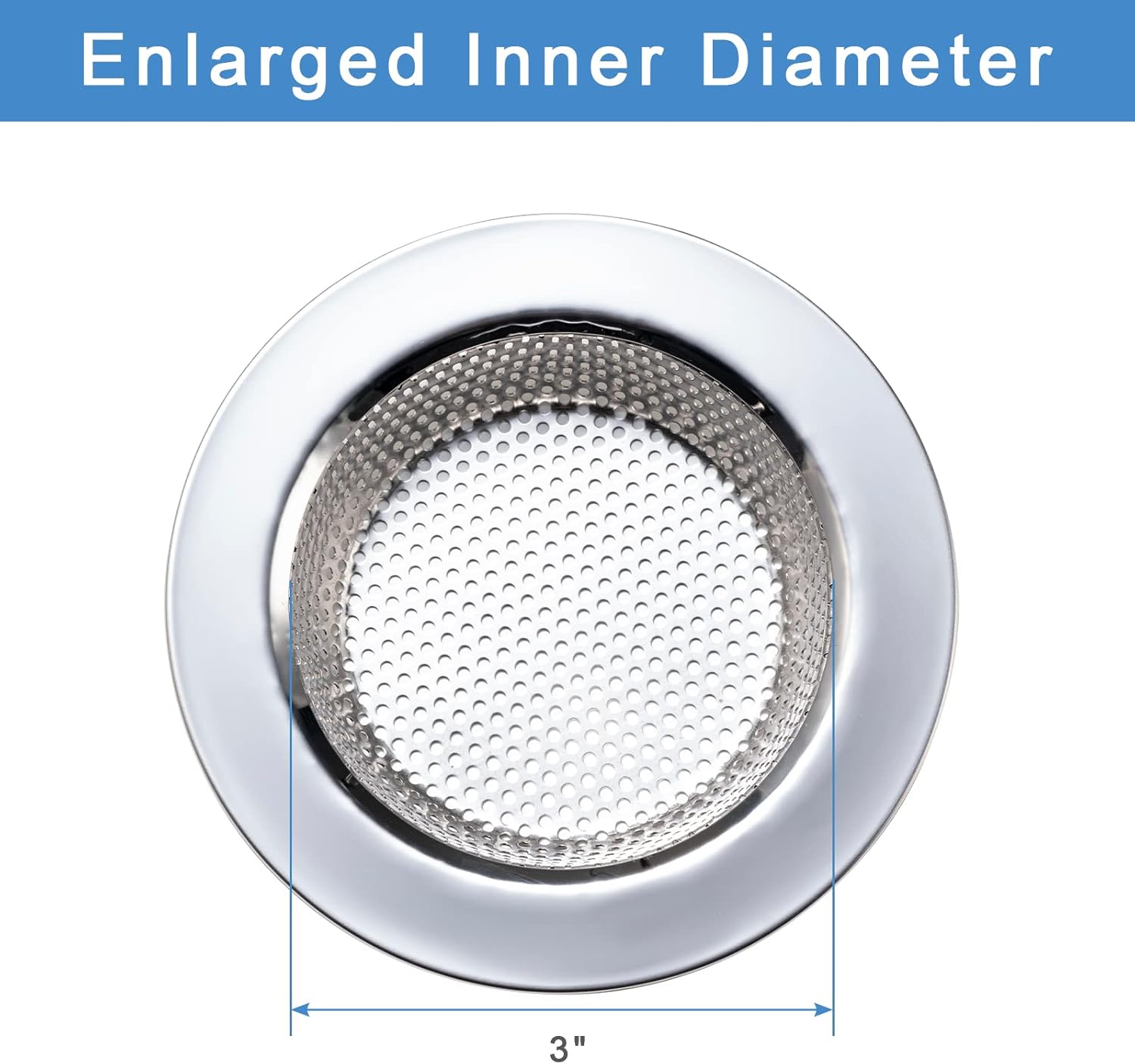 2-Pack Kitchen Sink Strainer – Upgraded Double-Layer Drain Basket, 4.5" Stainless Steel Design