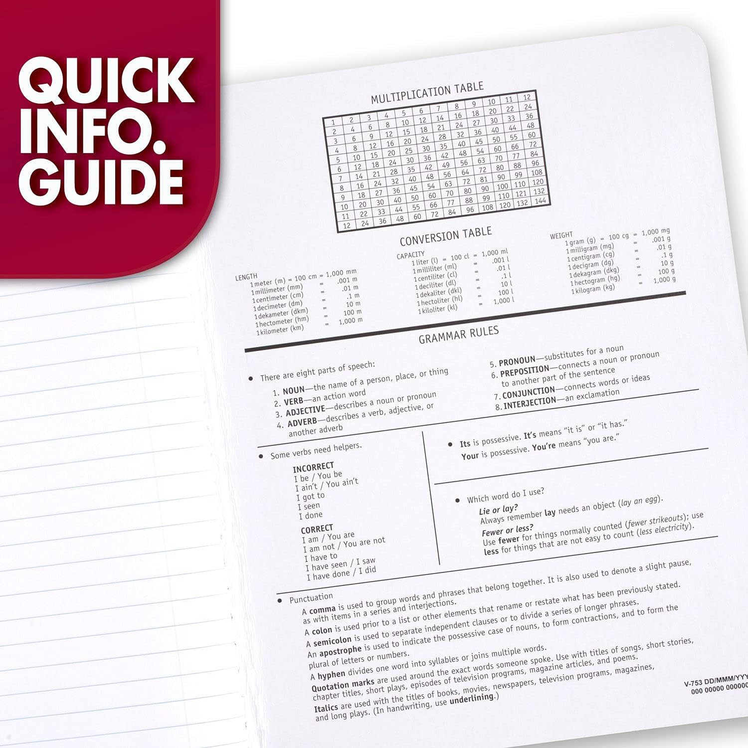 Wide Ruled Composition Notebooks – 3 Pack Black Marble, 100 Sheets Each, 7.5" x 9.75"
