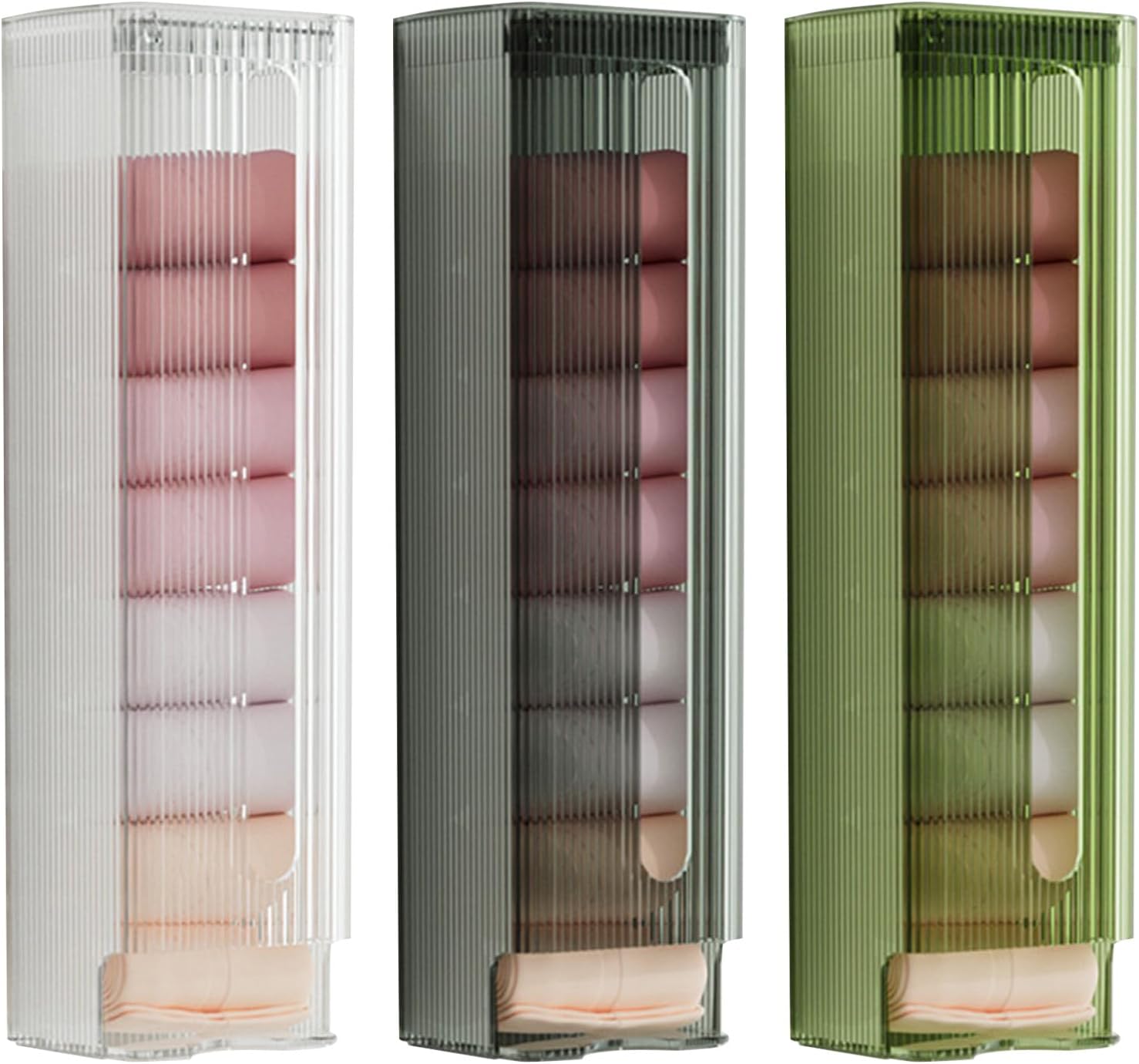Wall Mounted Underwear & Sock Organizer – Multipurpose Drawer Storage Box (Translucent Green)