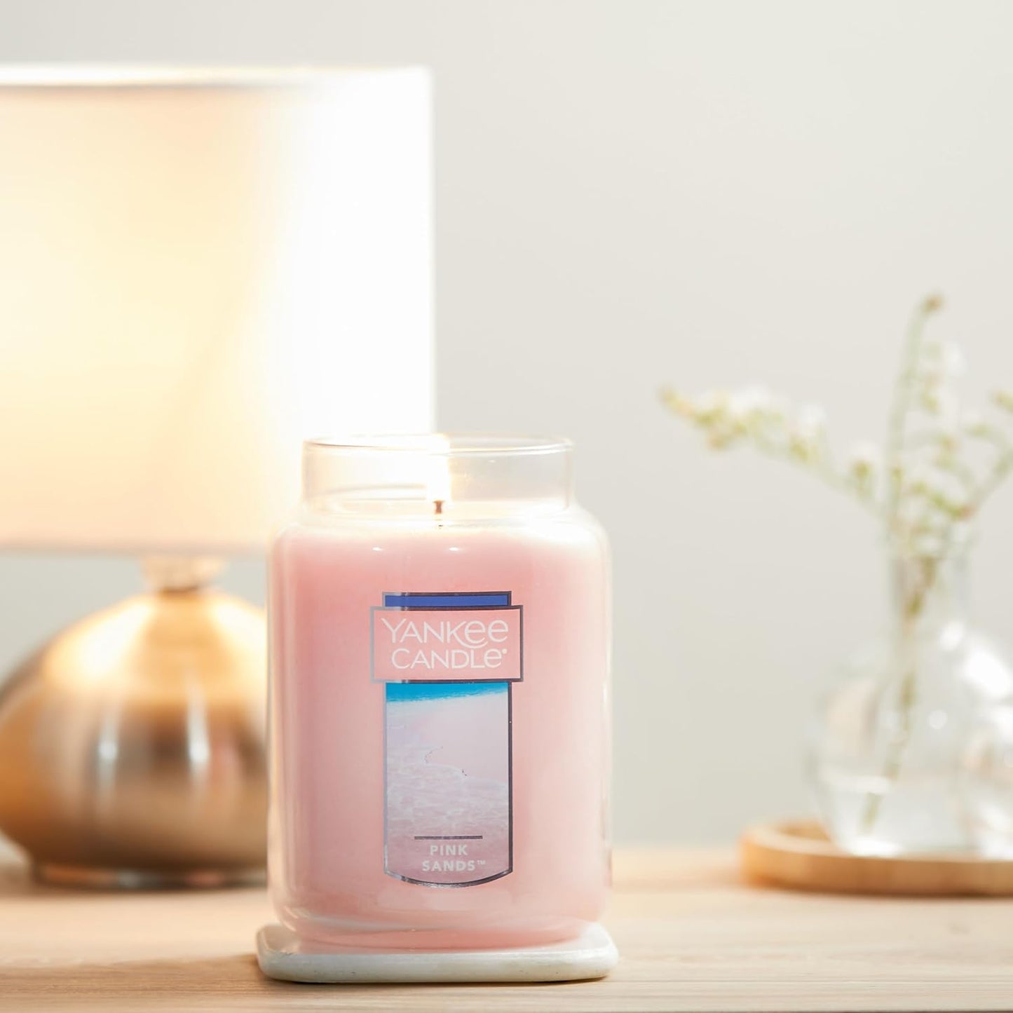 Pink Sands Scented Candle – 22oz Large Jar with Single Wick, 110+ Hour Burn Time for a Relaxing Aromatic Atmosphere