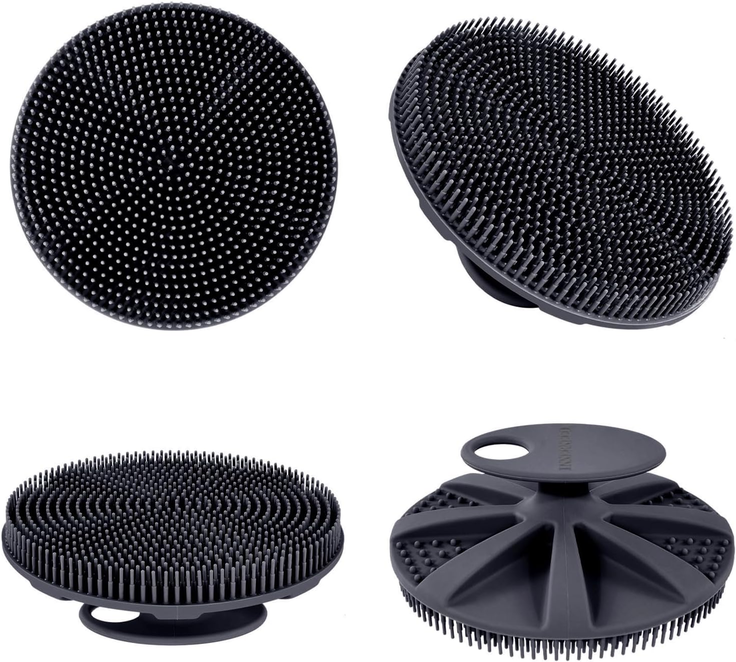 Soft Silicone Body Scrubber – Gentle Exfoliating Shower Brush for Skin Cleansing, Black