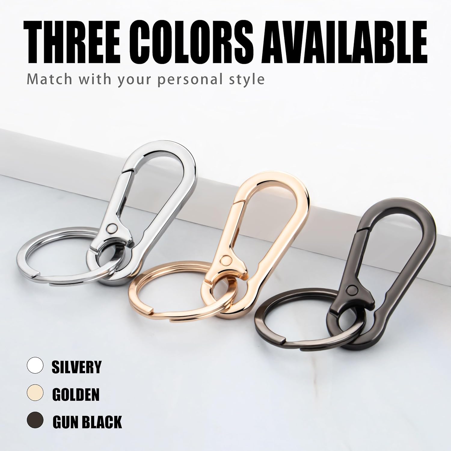 Metal Keychain Clip Holder – Durable Key Ring Organizer for Car, Home & Office Keys (Unisex Design)