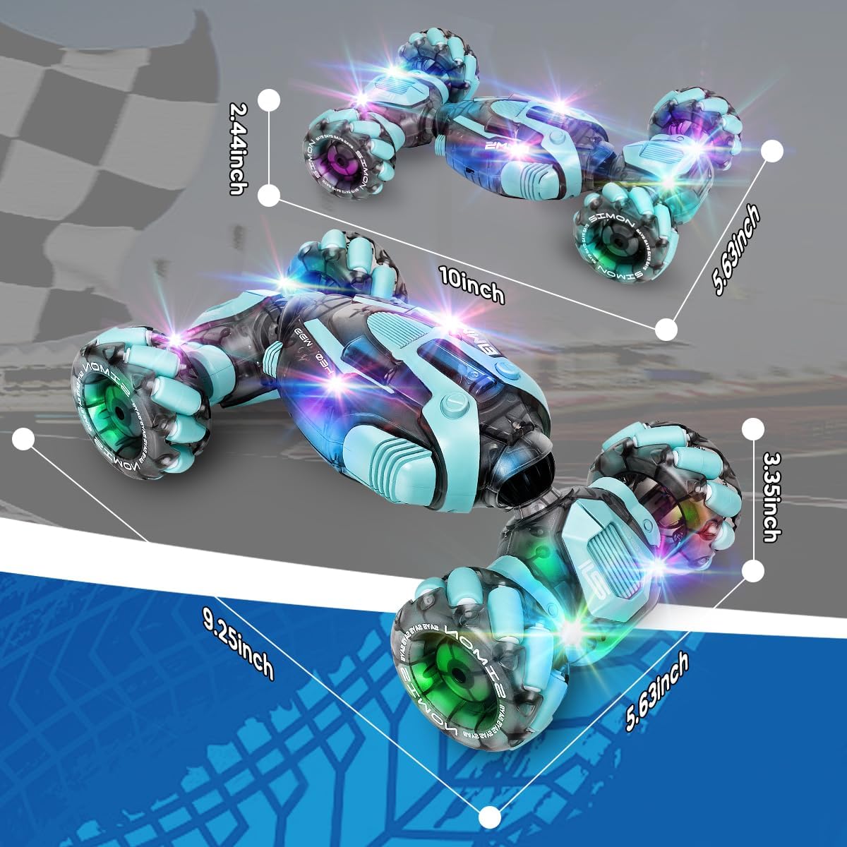 Gesture Sensing RC Stunt Car – 360° 4WD Remote Car with Hand Control for Kids