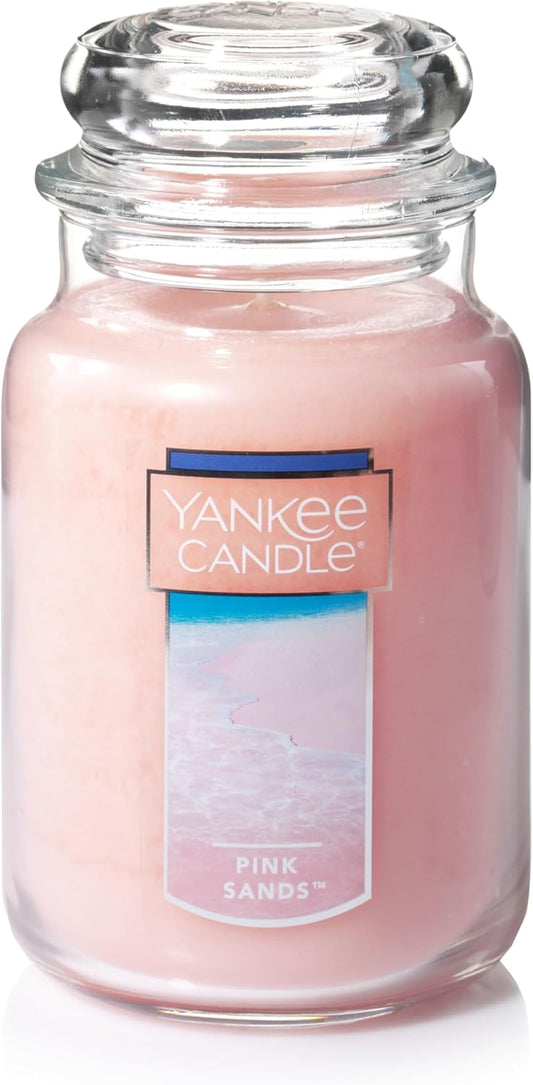 Pink Sands Scented Candle – 22oz Large Jar with Single Wick, 110+ Hour Burn Time for a Relaxing Aromatic Atmosphere