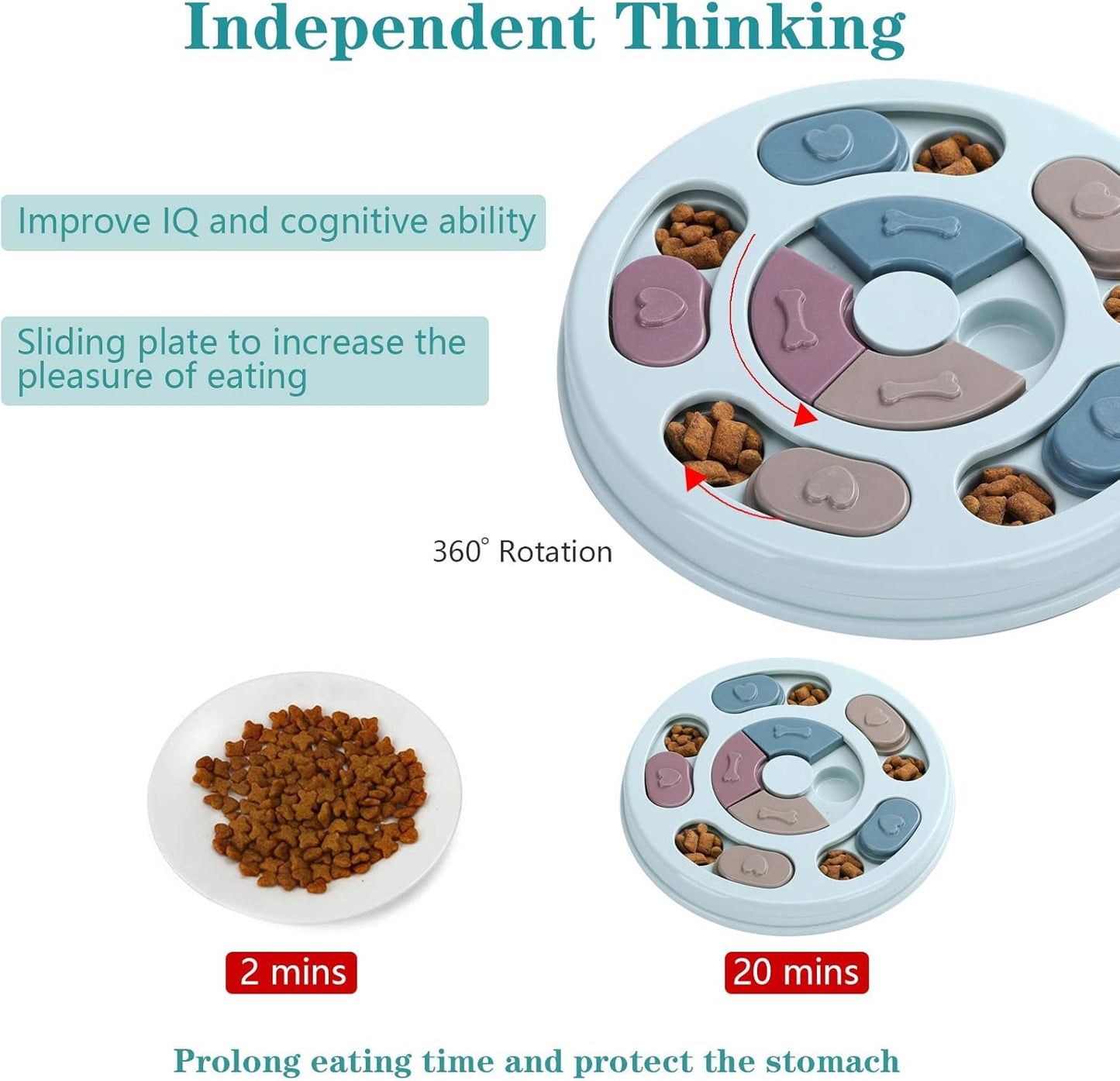 Interactive Dog Puzzle Toy – Treat Dispenser for IQ Training & Enrichment