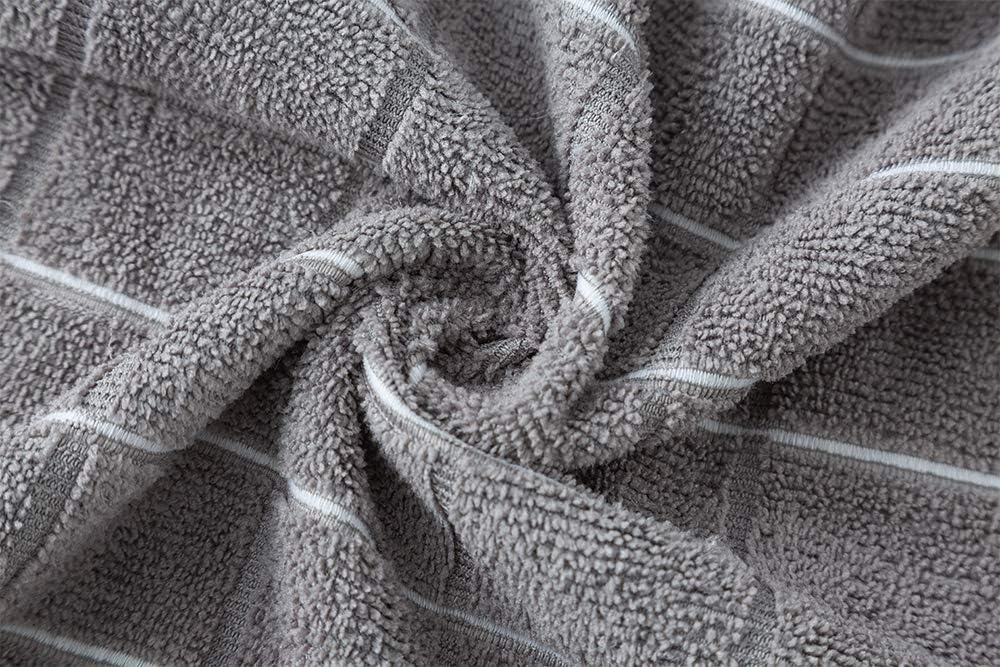 8-Pack Microfiber Dish Towels – Super Absorbent Lint-Free Kitchen Towels (Gray Lattice, 26x18")