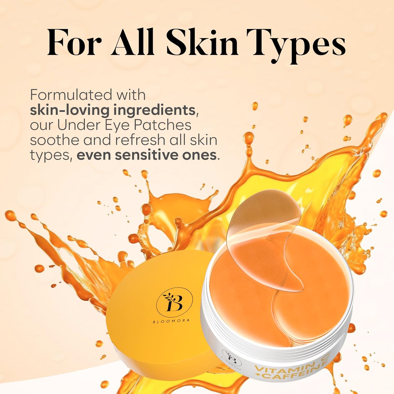 Vitamin C & Caffeine Under Eye Patches – 30 Pairs for Dark Circles & Puffiness