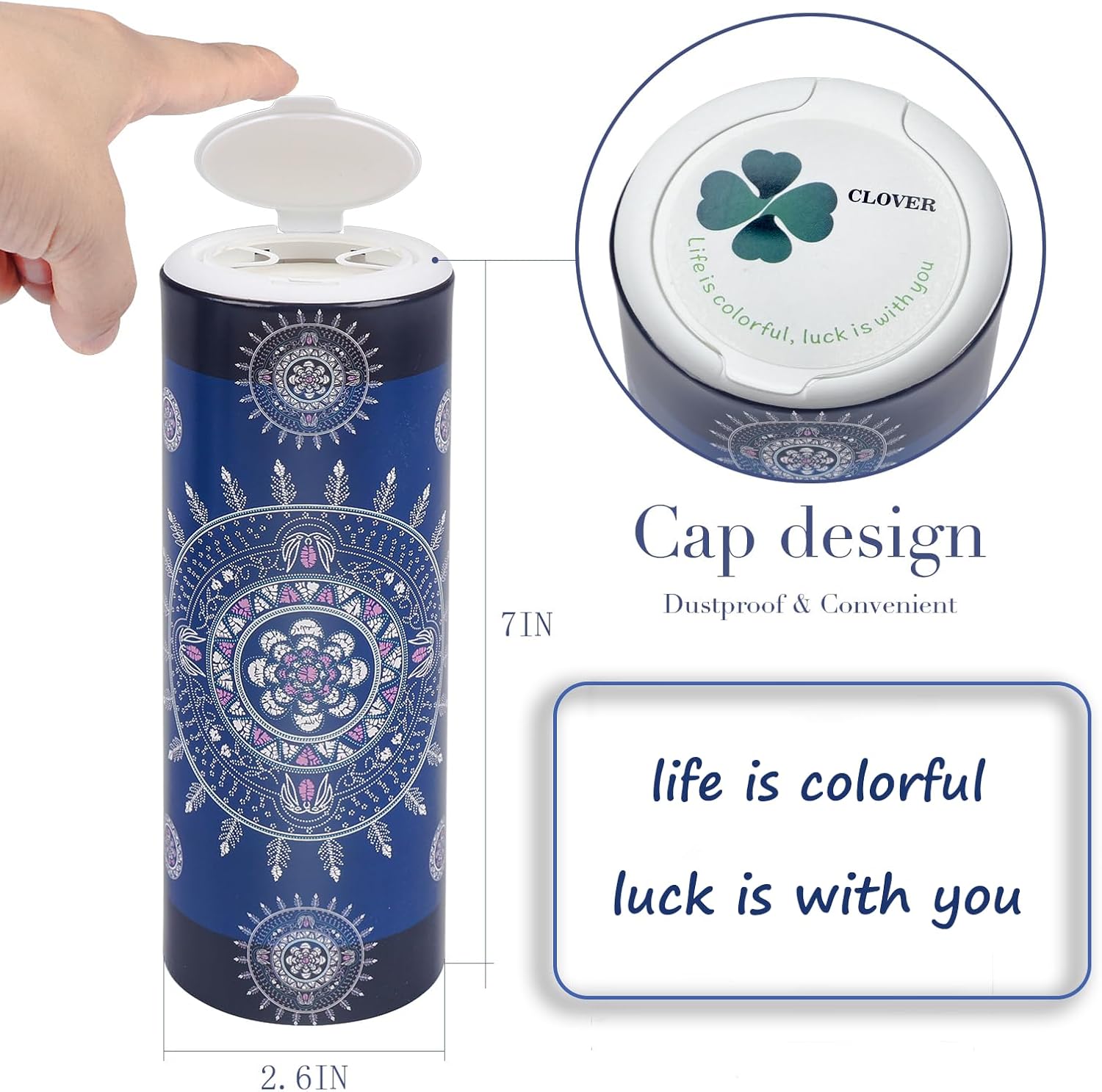 Car Tissues with Lotion, Car Tissues Holder for Car, 4 Packs Car Tissue Cylinder for Car Cup Holder, Facial Tissues Tube Box, Travel Tissues