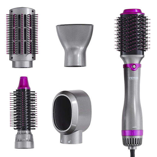 5-in-1 Hair Air Styler & Ionic Dryer Brush – Volumizing, Curling & Straightening Tool