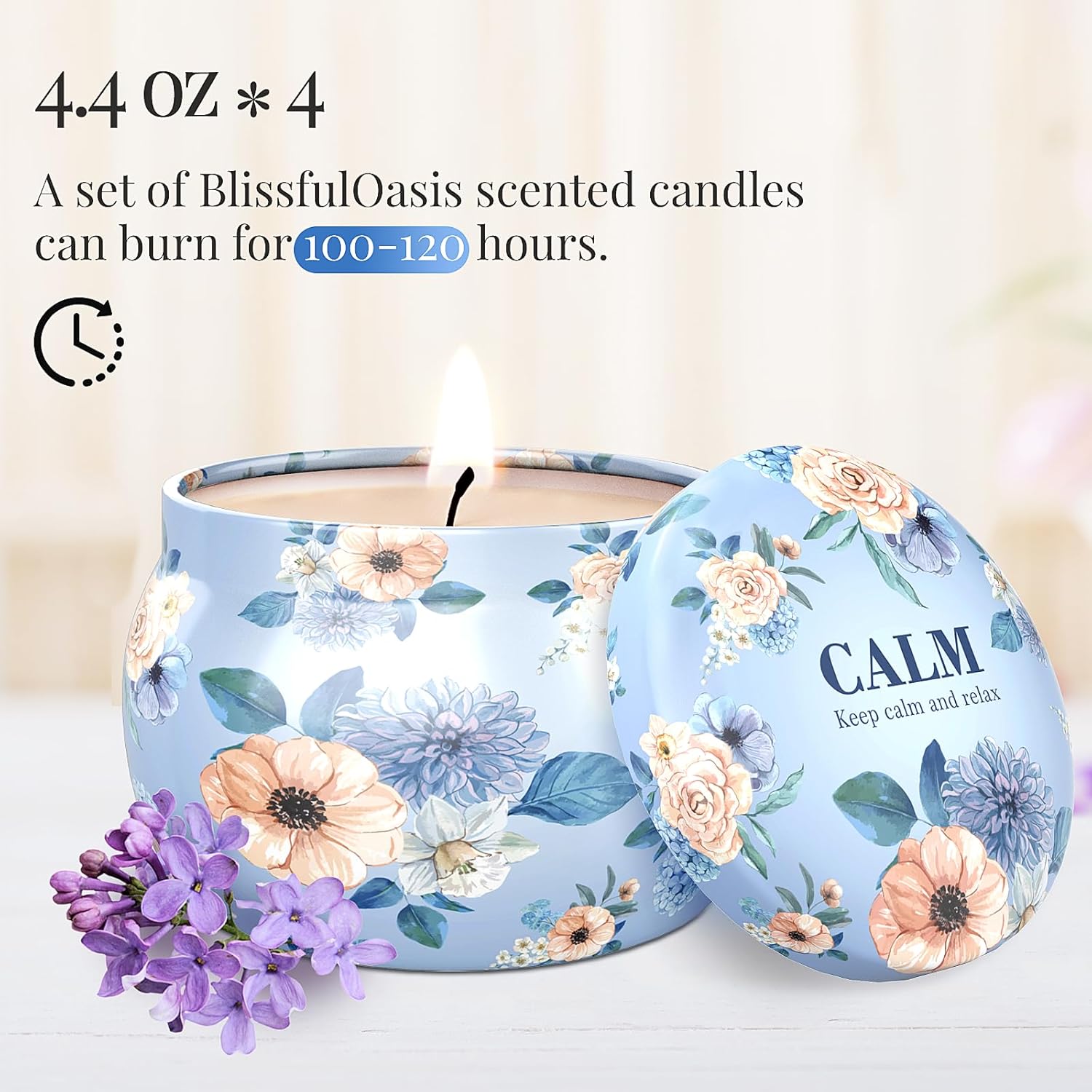 Scented Candle Gift Set – 4-Pack 17.6oz Soy Candles, Long-Lasting Aromatherapy for Men & Women, Ideal Birthday & Father's Day Present