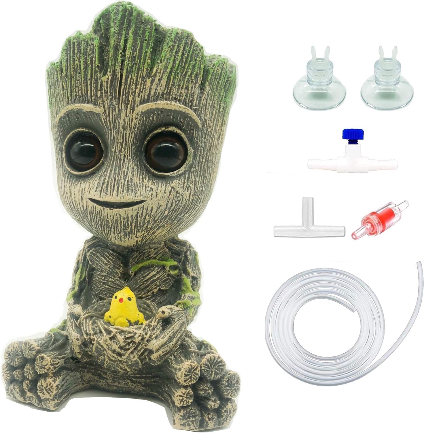 Aquarium Groot Air Bubbler – Decorative Air Stone Set for Fish Tanks