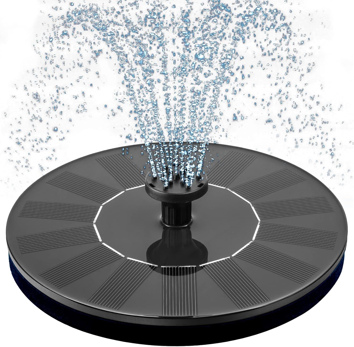 1W Solar Bird Bath Fountain Pump – 6 Nozzles, Floating Design