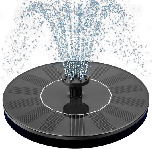 1W Solar Bird Bath Fountain Pump – 6 Nozzles, Floating Design