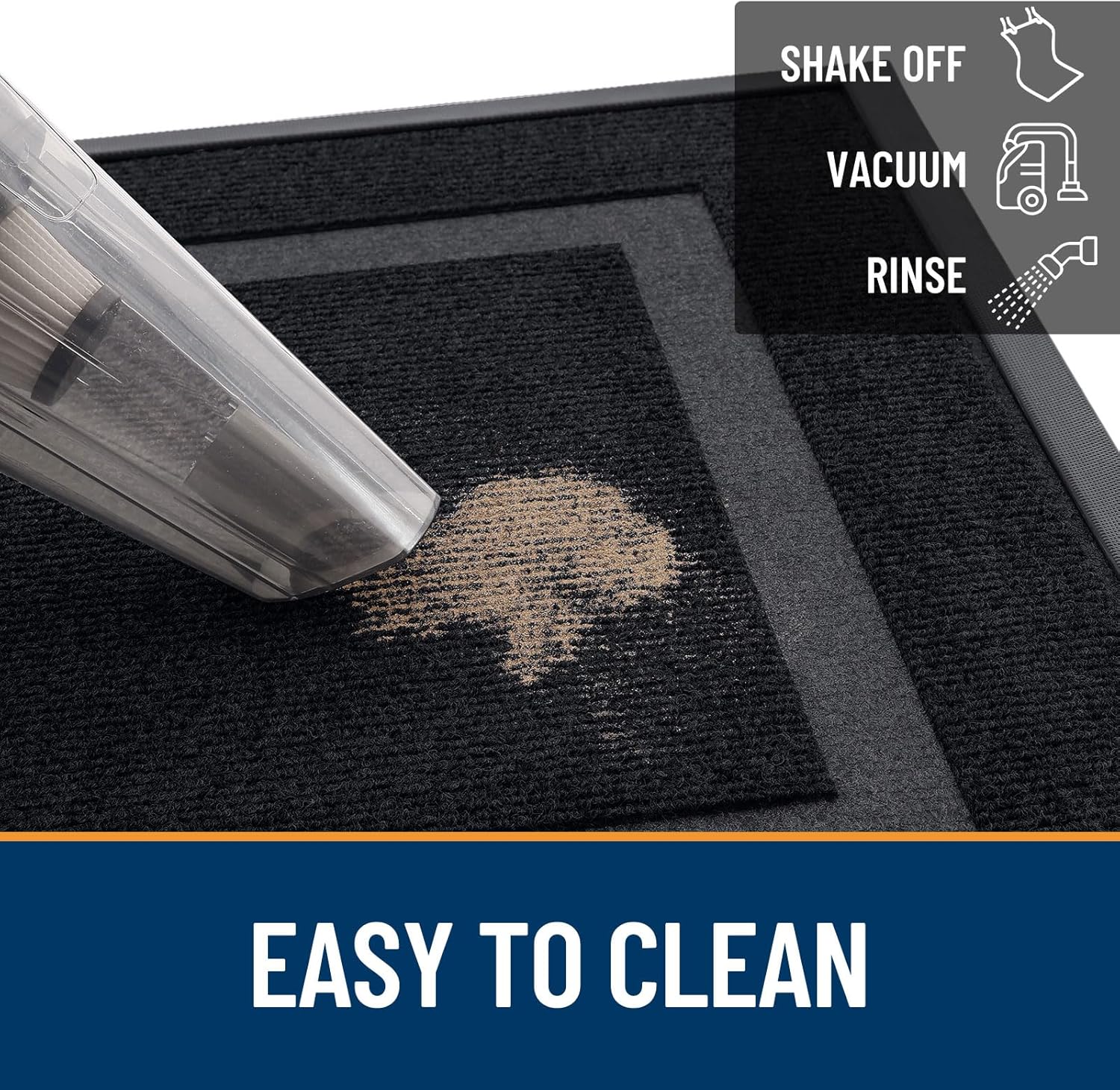 Waterproof Front Door Mat – 29.5x17” Fade-Resistant Entryway Rug with Natural Rubber Backing, Indoor Outdoor All-Season Use