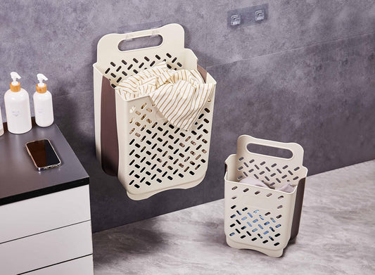 2-Pack Foldable Hanging Laundry Hampers – Large Capacity Space-Saving Clothes Baskets