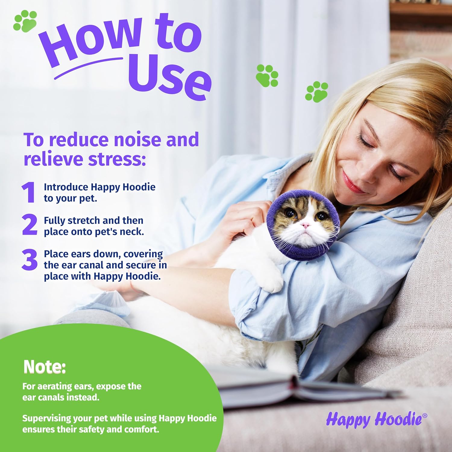 Happy Hoodie Calming Band for Dogs & Cats – 2 Pack (Small + Large)