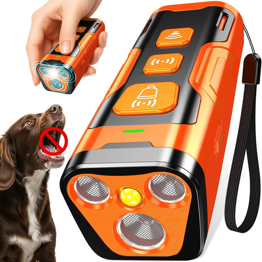 Ultrasonic Dog Bark Deterrent – 3X Anti-Barking Device with 6 Modes & 23ft Range