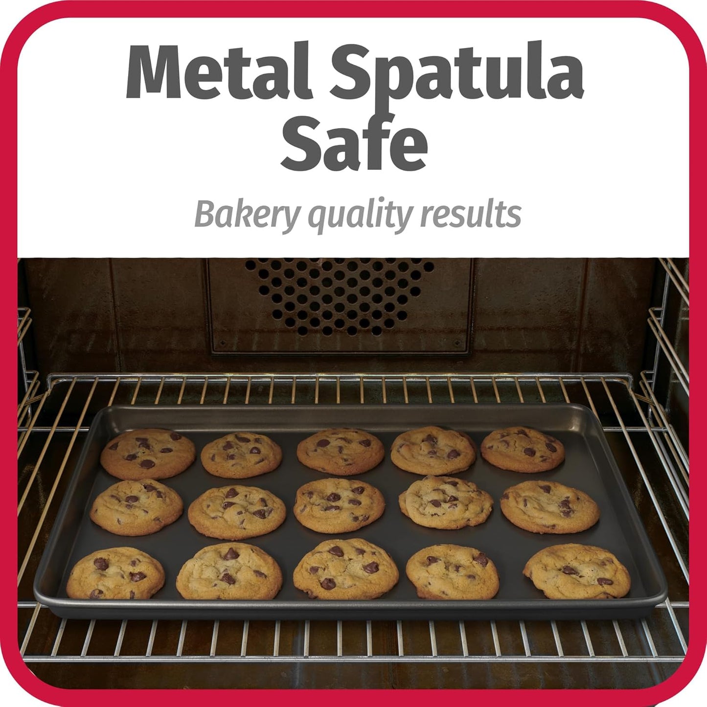 Nonstick Carbon Steel Baking Sheet Set – 3-Piece Everyday Bakeware Set (Small, Medium, Large)