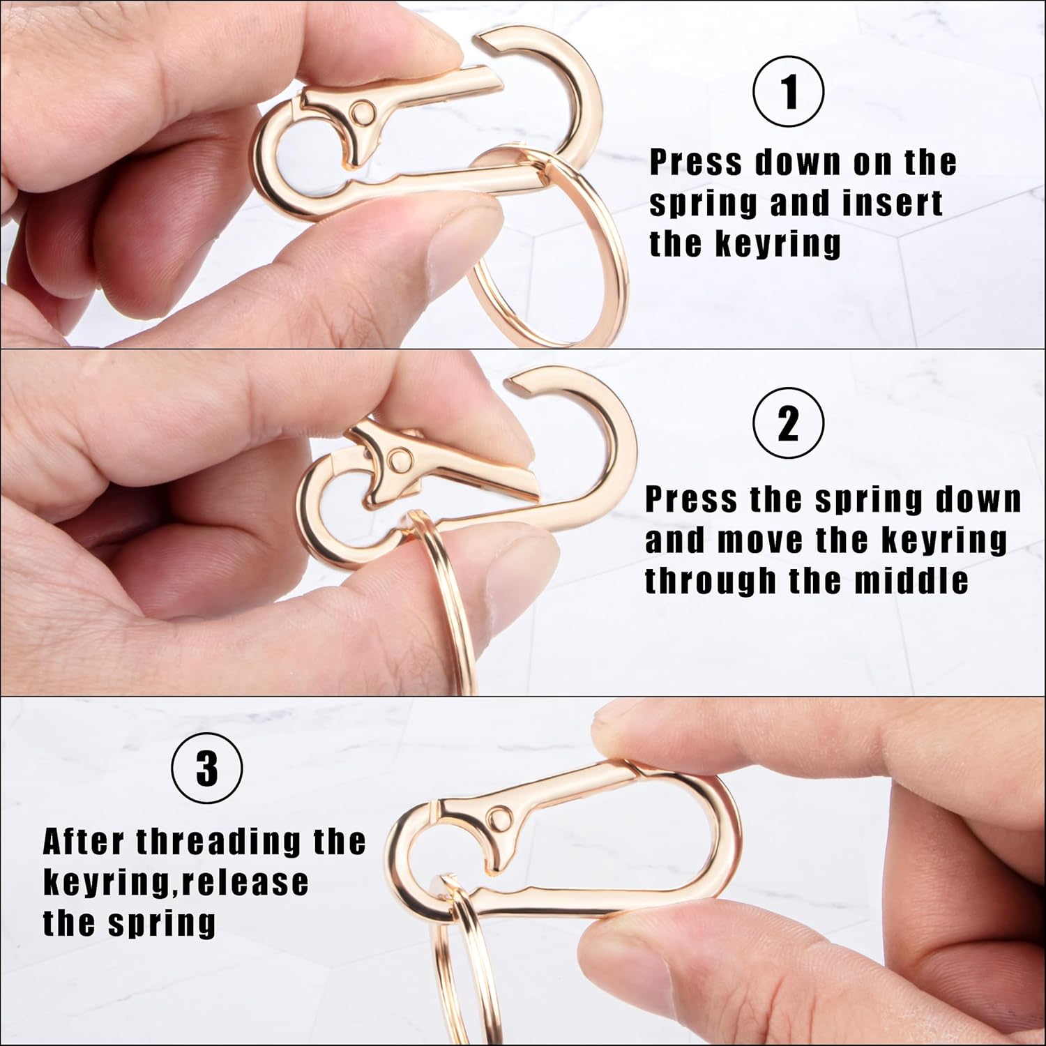 Metal Keychain Clip Holder – Durable Key Ring Organizer for Car, Home & Office Keys (Unisex Design)