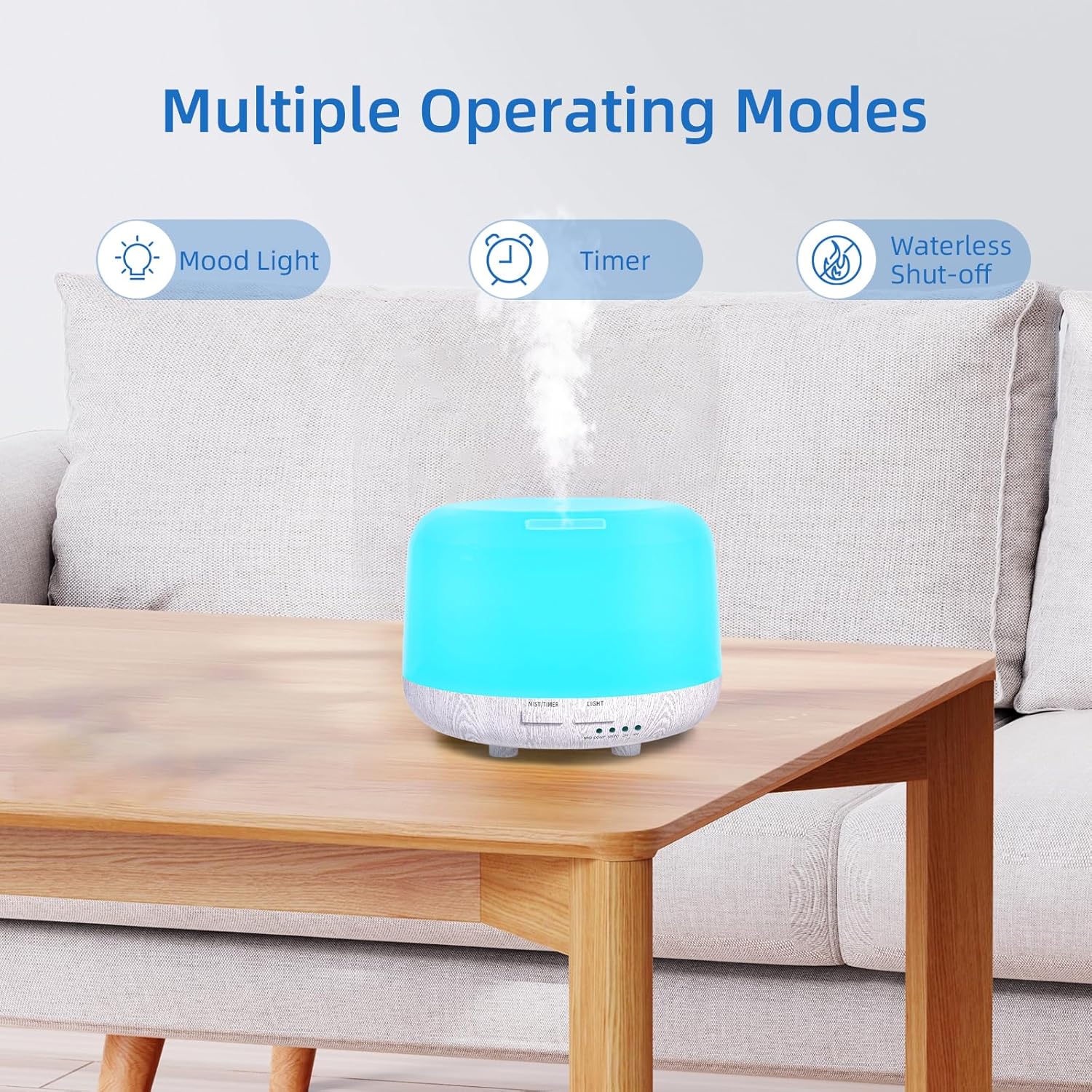 300ML Cool Mist Essential Oil Diffuser – Remote Controlled Aromatherapy with LED & Timer